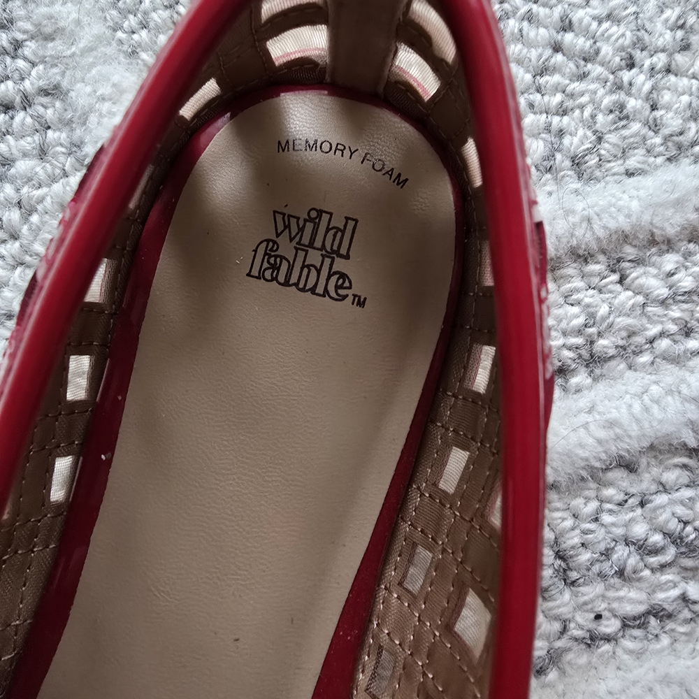 wild fable Red Woven Patent Mary Jane Flats - Picture 8 of 8